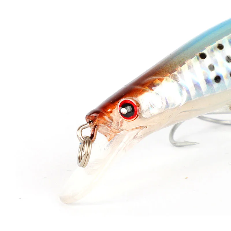 5PCS fishing Fish Big Minnow long shot Lure hook baits 15cm//28g