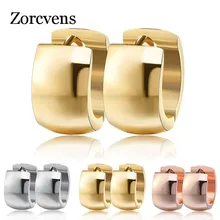 Brincos de argola femininos zorcvens, joias da marca 2020 de moda femininas punk, rock, cor dourada, círculo pequeno, joias para mulheres