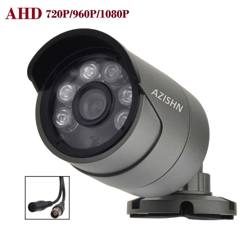 Новая CCTV AHD камера 1.0MP/2.0MP 720 P/1080 P 24IR ночного видения Водонепроницаемая уличная AHD камера видеонаблюдения IR Cut