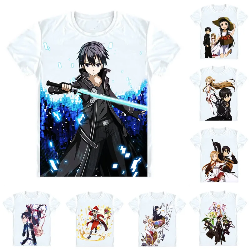 Camisa Camiseta Anime Sword Art Online Kirito Asuna 19 em Promoção na Americanas