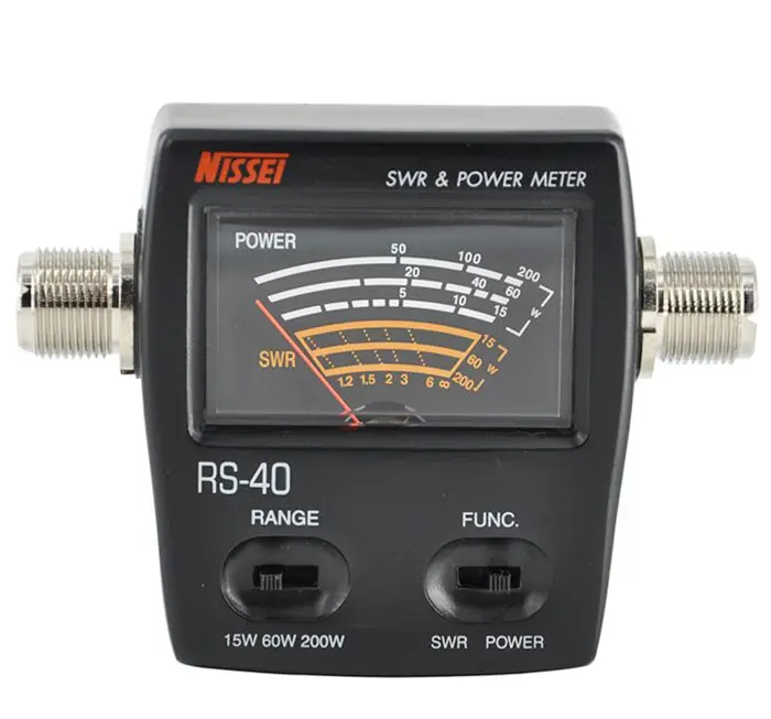 

NISSEI RS-40 SWR/POWER meters,Measurable Range 200w,with Adapter Connector,