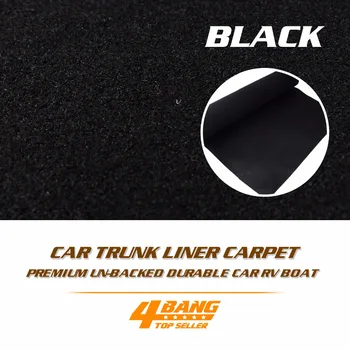 

Black Carpet Speaker Box Cabinet Sound Deadener Durable Mat Noise Control Mat Auto Ca rTrunk Underfelt 380X 95 2PCS