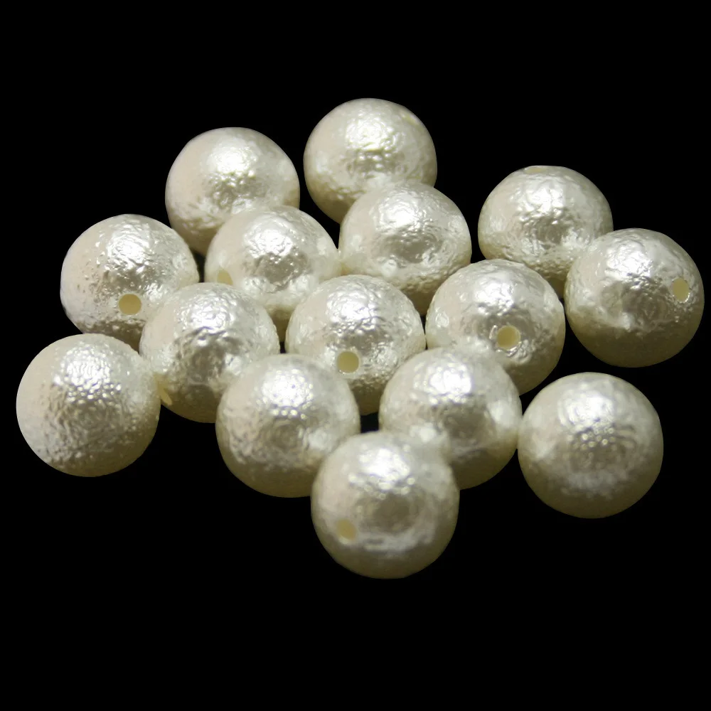 

50pcs/lot 4/6/8/10MM Round ABS Cheap Shape Imitation Wrinkled Pearls Beads Handmade DIY Bracelet Jewelry Accessories Making