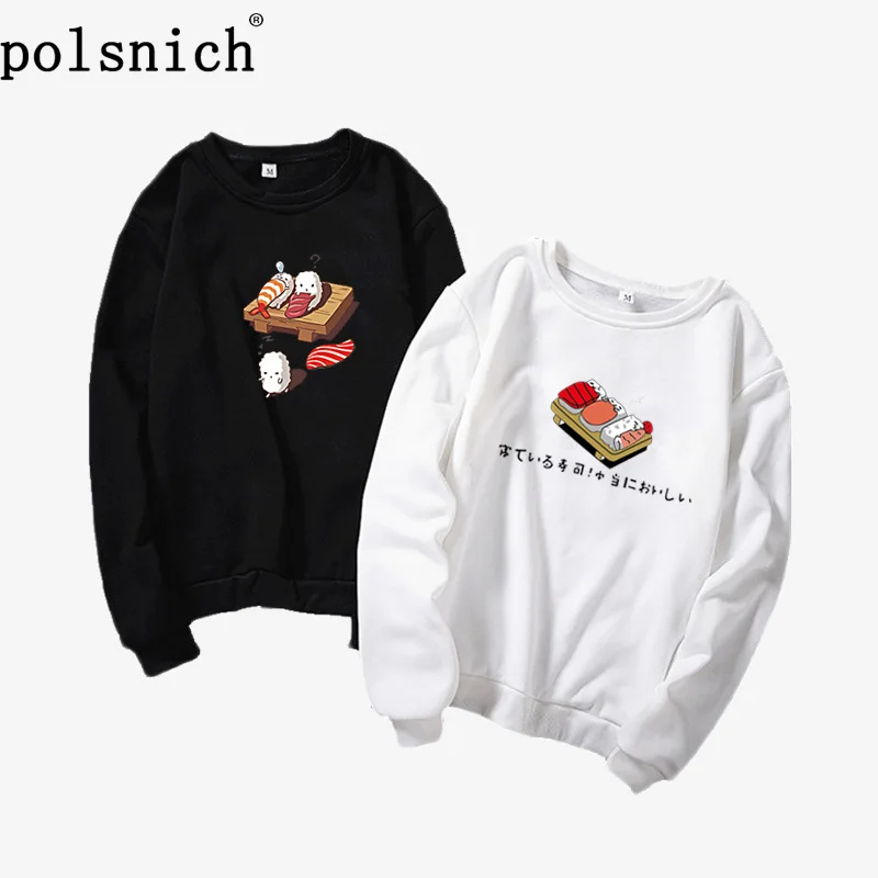 

2019 neue gedruckte frauen plus samt mode langдrmelige casual sweatshirt druck sushi kawaii jersey kleidung