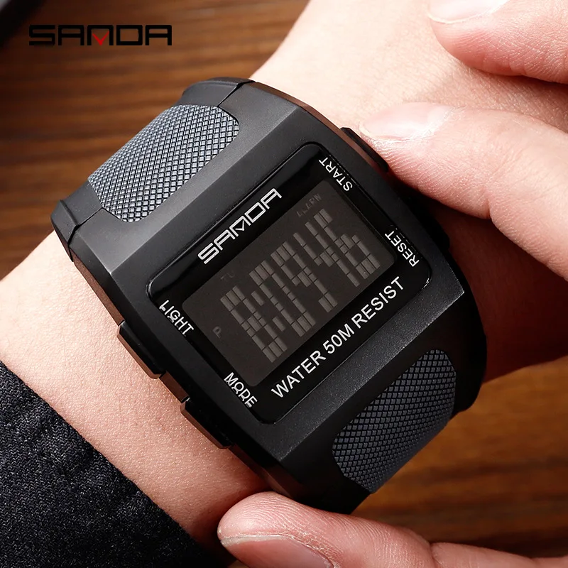 

Sanda 222 Luxury Brand Mens Watches LED Digital Sport Watch Men Fashion Casual Clock Men Wristwatches Relogio Masculino