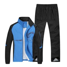 2019 Spring Running Sets Men Two Pieces Sportswear Set Polyester Fitness Training Gym Cycling Tracksuit Zip Hoodies Jogging Suit sport suit women fitness clothing running sets polyester breathable ladys sportswear zip pocket training jogging sportsuit