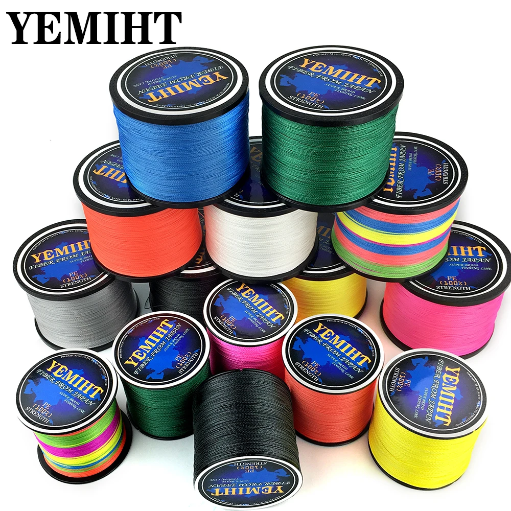 

YEMIHT Strong 500M 4 Strands Weaves PE Braided Fishing Line Sea Fishing 0.11-0.70mm