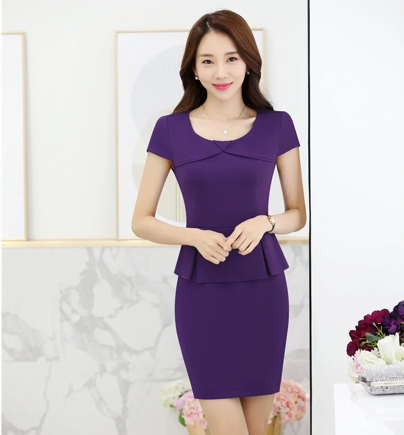 Summer Two Piece Sets Women Work Wear Suits with Skirt and Top Sets