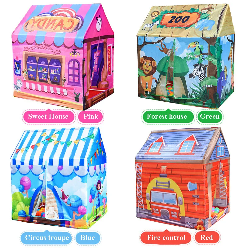 Creative Tent Children Game Tools Outdoors And  Indoor Toys Girl Princess House Boy Small Tent Household Toy 4 Colors Avalibale