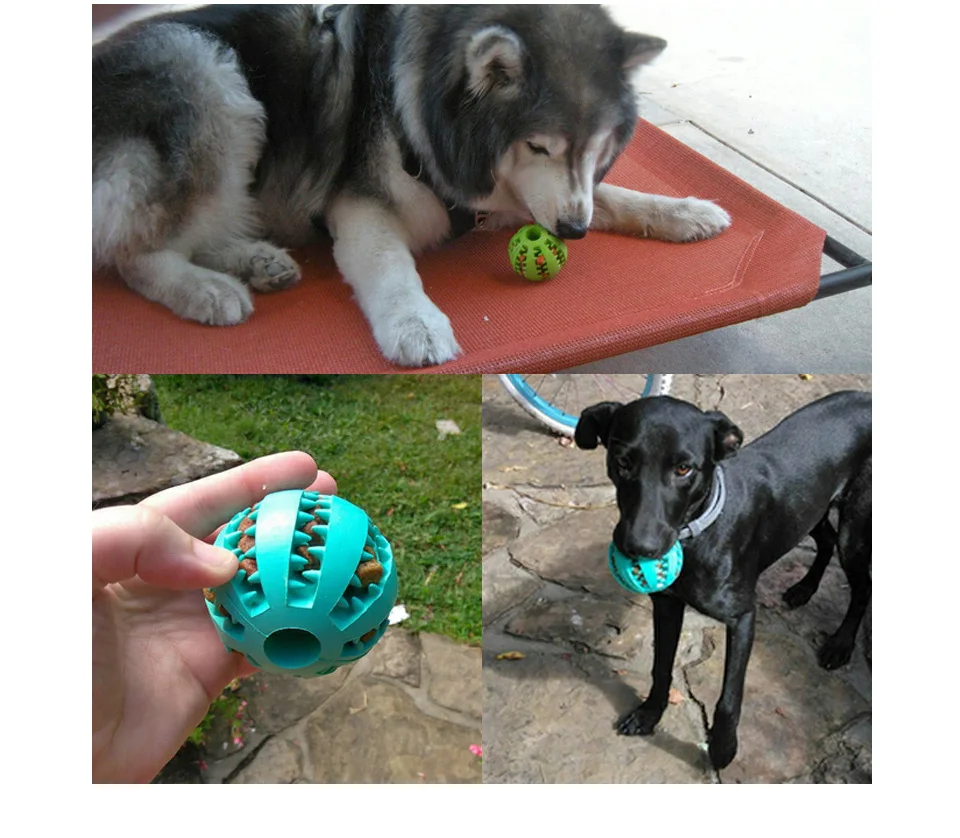 DRESSPET Pet Dog Toys Bite Resistant For Small Large Dogs Rubber Ball Molar Clean Teeth Feeding Elastic Interactive Chewing Toy (6)