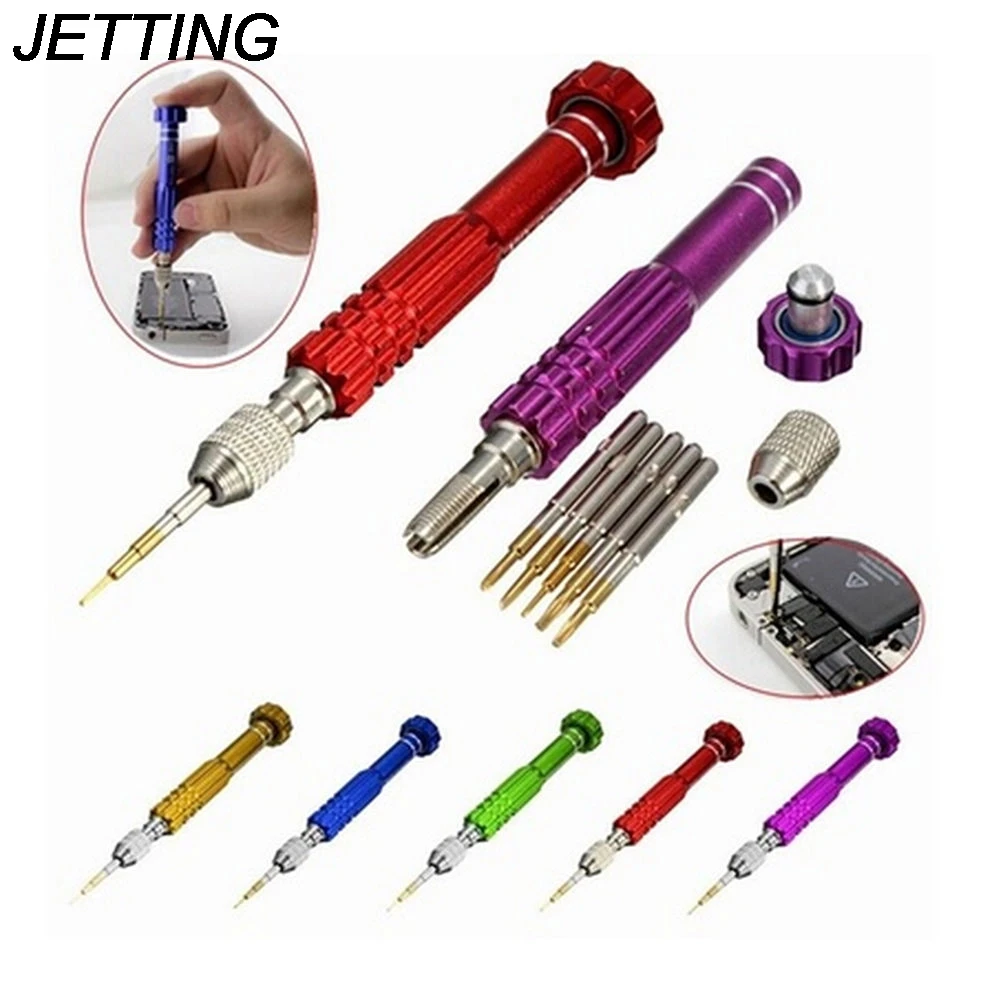 JETTING 1Set 5 in 1 Precision Torx Screwdriver Cellphone Watch Repair Mixed Set Tool Kit For Phone