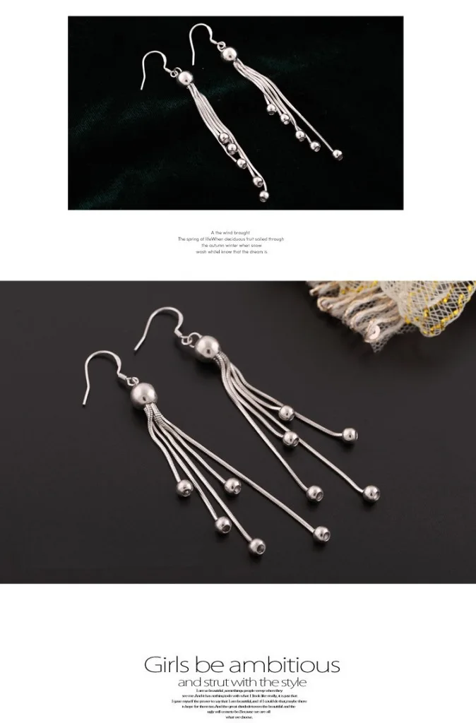 Женские Длинные корейские серьги-гвоздики с кисточками и покрытием, винтажные женские темпераментные ювелирные изделия для подружки невесты Brincos Aros