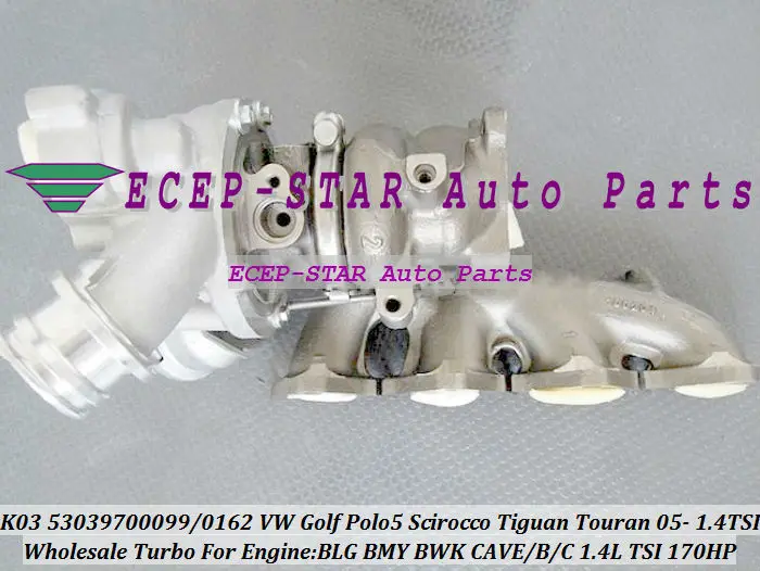 Turbocharger Turbo K03 53039880248 53039880162 For VW Golf 5 6 Polo Scirocco Tiguan Touran 1.4L TSI BWK BLG CAVB 170HP  (4)