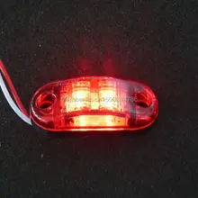 10pcs12v 24 В ясно светодиодный красный внешний свет 2." овальный парковка Прицепы тягач грузовик, автобус лампа сбоку маркер оформление sae ECE