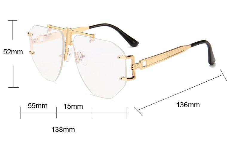 rimless glasses 5091 details (1)