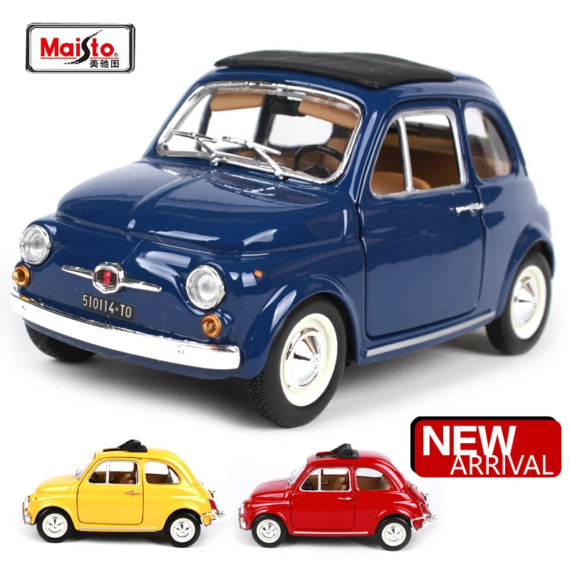Модель автомобиля Bburago в ретро стиле Fiat 500F(1965) 500L(1968) модель под давлением новая