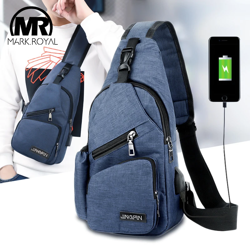 

MARKROYAL Sport USB Charging Crossbody Bags For Women Messengers Bag Nylon Short Trip Shoulder Bags For Men Male Chest Bag 2019
