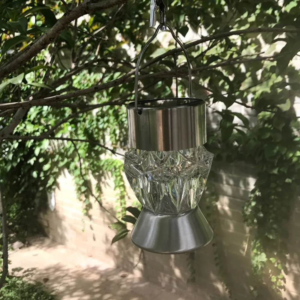 Домашний сад солнечный светильник лампа водонепроницаемый Солнечный вращающийся Открытый Сад Кемпинг подвесной светодиодный светильник Алмазная лампа 7 цветов светильник