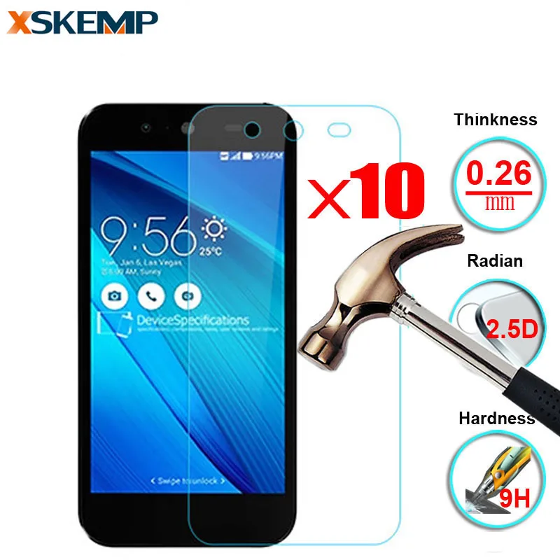 10 шт. защитная пленка для ЖК экрана Asus Zenfone 3 Laser ZC551KL Max ZC520TL ZC553KL ZS550KL закаленное