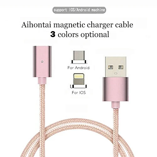 Magnetic font b USB b font Data Charger Cable Nylon Braided Wire Micro font b USB