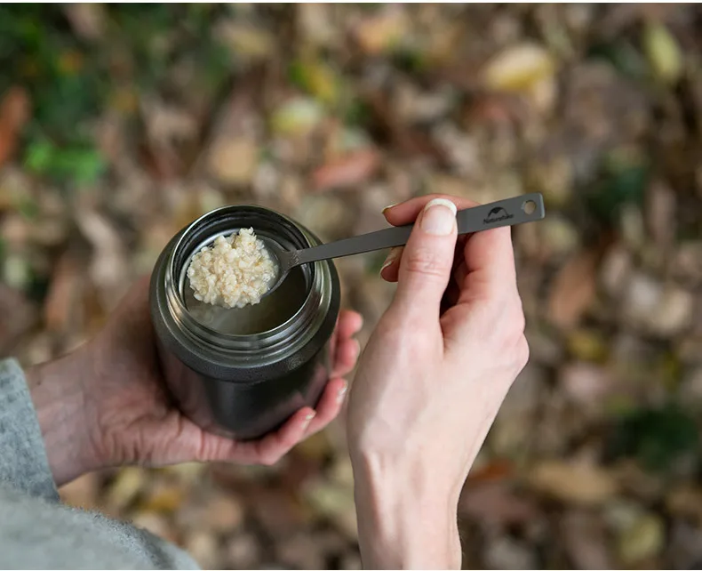 Naturehike Титановая Ложка для пикника на открытом воздухе, вилка из титана, сверхлегкая ложка из чистого титана, Spork