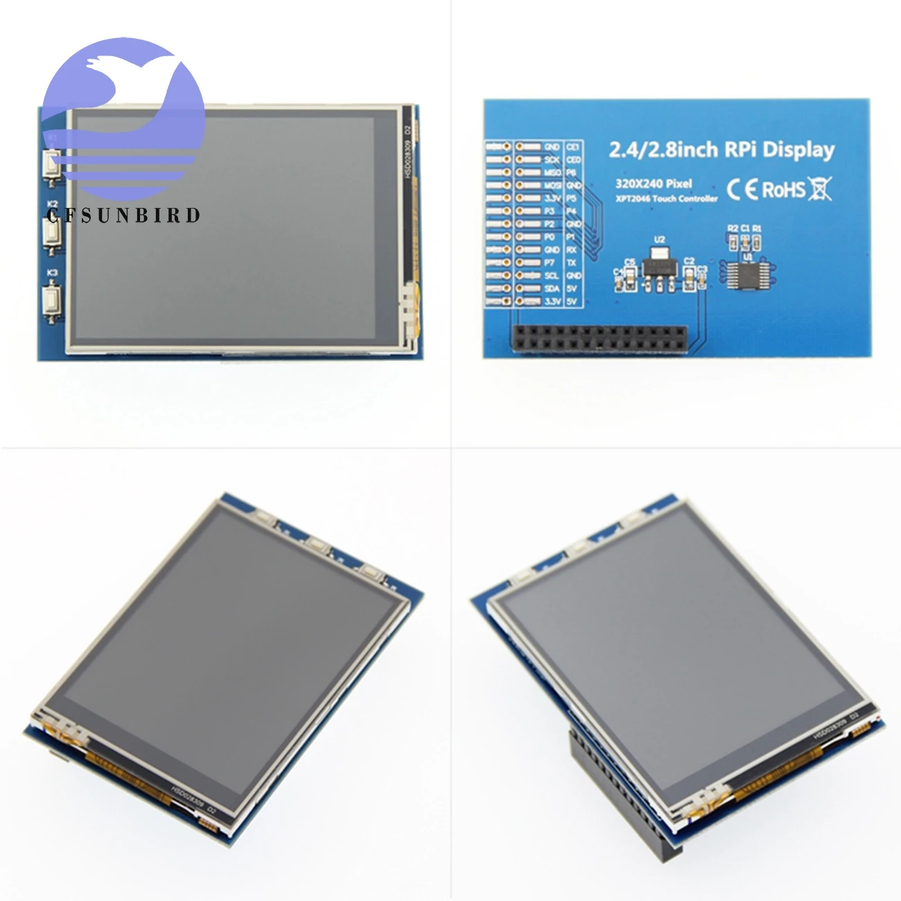 2 4/2 8 дюймов 320*240 Сенсорная панель Сенсорный экран TFT ЖК модуль для Raspberry Pi GPIO