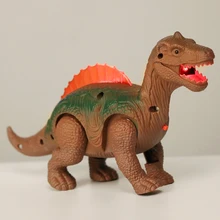 1 шт. пластиковый шагающий динозавр Электрический свет звуковые игрушки животные подвижная фигурка-модель подарки для детей электрический свет звуковые игрушки