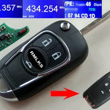 RMLKS PCF7936AA как 433 мГц с ID46 чип флип складной дистанционную Управление брелока Необрезанный HU100 лезвие режиссерский и пуговицы