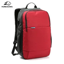Kingsons, брендовый Внешний USB рюкзак для путешествий, противоугонная сумка для компьютера, 15,6 дюймов, Одноцветный мужской повседневный рюкзак