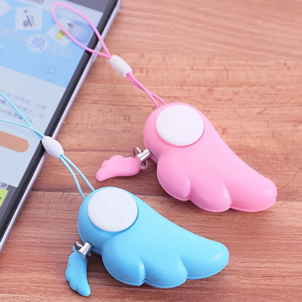 

Angel Wings Self-Defense Alarm Scream Loud Lovely Keychain Personal Safe Alarm Anti-Wolf Alarm for Women Girls built-in battery
