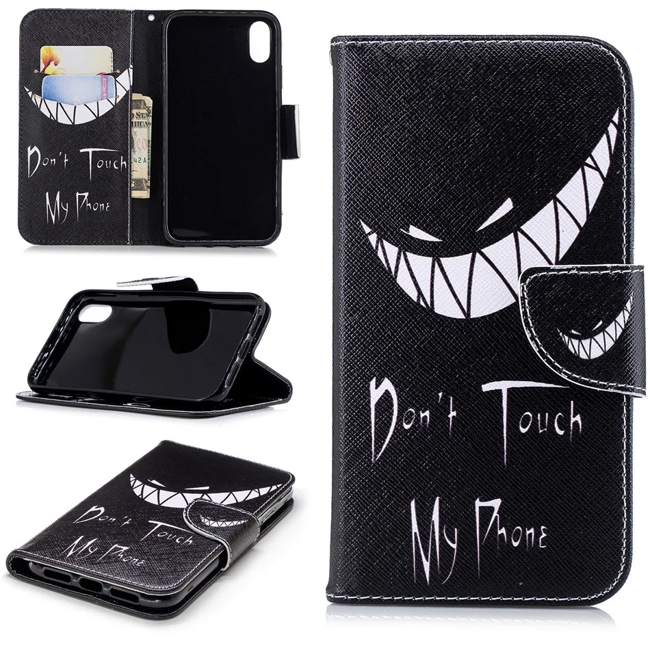 

Luxury Phone Case For Apple iphone X Xs Xr 11 Pro Max 2019 6 6S 7 8 Plus 5 5S Deer Sunflower Plum Wallet Card Pocket Capa E07Z