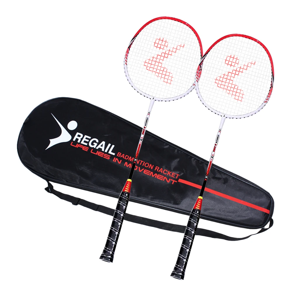 2 Player Badminton Racket Set Aluminum Indoor Outdoor Sports Practice Equipment