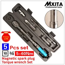 MXITA 5 шт. Магнитный Свеча зажигания динамометрический ключ нажимной гаечный ключ с регулируемым крутящим моментом ручной гаечный ключ для ремонта набор ручных инструментов