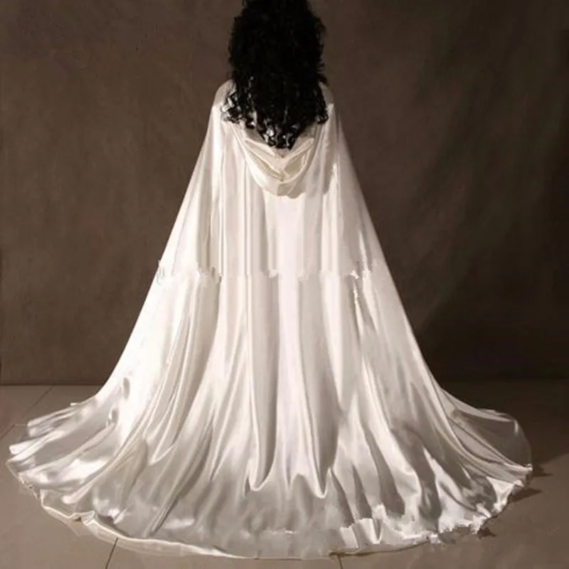 Custom Make Fashion Satin Cape Cloak Medieval Renaissance Wedding Bridal Wraps 2015 High Quality Cheap (1)