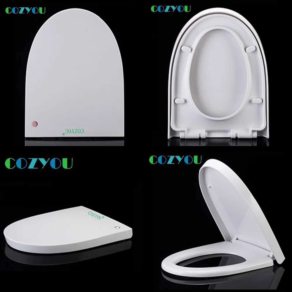 V style Elongated soft Close PP Toilet seat Double button Quick Release