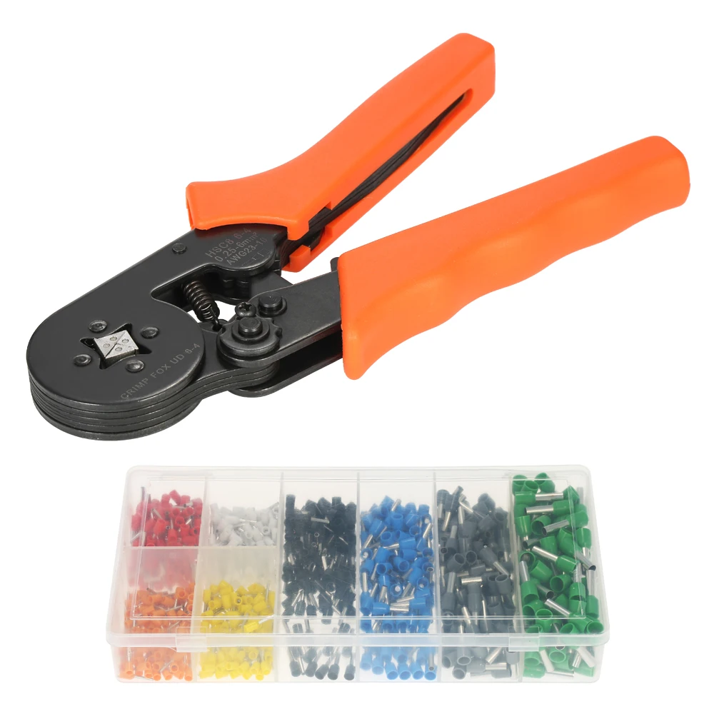 

Multi-tool Cable Wire stripper Crimping Pliers Cutting Pliers Tool 800pcs Crimp Terminals Electrical Wire Connector AWG23-10 Set