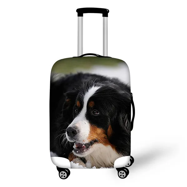 Цветные багажные Чехлы для путешествий, милый щенок, собака, Бернский принт, дорожный костюм, чехол Чехол, чехлы на колесиках, Защитный Водонепроницаемый Чехол - Цвет: H855