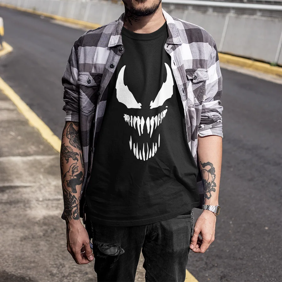 Somos veneno Camiseta Comic mal héroe Anime camisa de hombre 100% algodón de dibujos animados fresco Camiseta tamaño de la UE Somos veneno Camiseta Comic mal héroe Anime camisa de hombre 100% algodón de dibujos animados fresco Camiseta tamaño de la UE