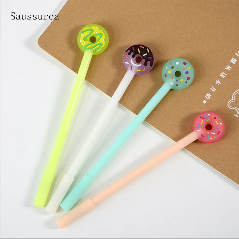 Kawaii Stationery Doughnut Pen 2x Kawaii Sweet Cake Donut Gel Pens ~ Cute Pens
