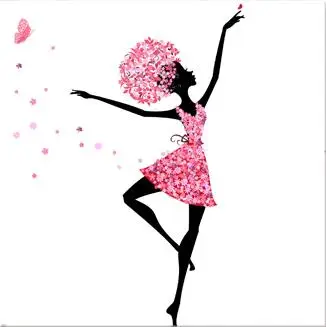[Супер предложения] Новая мозаика, алмазная живопись, вышивка, цветок, фея, девушка, Бабочка, бисер, наборы для вышивки крестиком, Свадебный декор - Цвет: dancing02