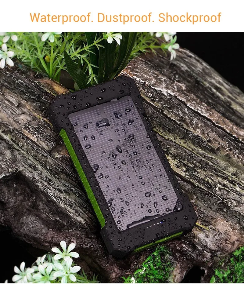 TOP Solar Power Bank 50000mAh Solar Charger External Battery Charger Waterproof Solar Power Bank for Smartphone with LED Light TOP Solar Power Bank 50000mAh Solar Charger External Battery Charger Waterproof Solar Power Bank for Smartphone with LED Light