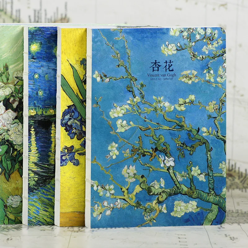 220 страниц Ван Гог серия масляной живописи блокнот бумажный Дневник Книга Эскиз Книга Рождественский подарок