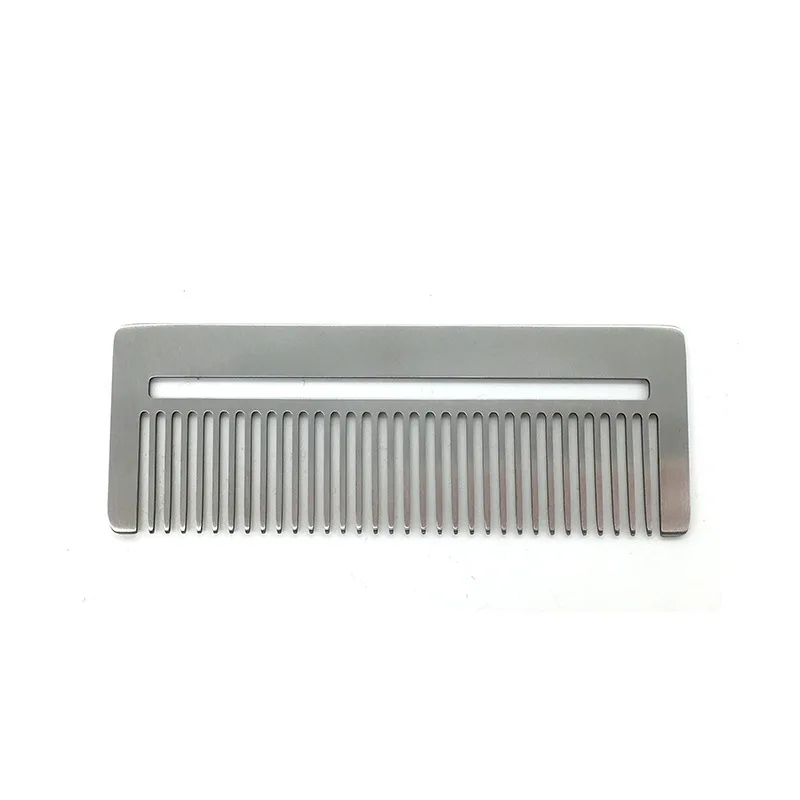 

2018 Silver Stainless Steel Metal Beard Comb Stainless steel comb molding template