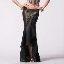 Новые костюмы для танца живота сексуальный старший шифон Fishtail юбка для танца живота для женщин юбки для танца живота