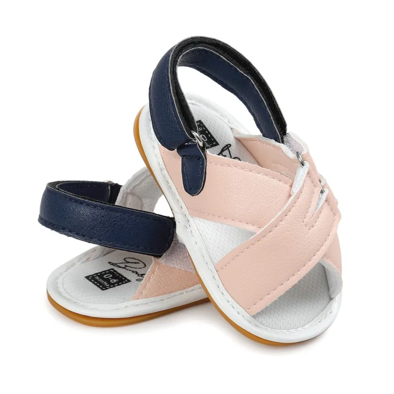 

Summer Baby Newborn Infant Toddler Mixed Colors Buckle Cross Beach Rubber Kids Soled Sandals Shoes New