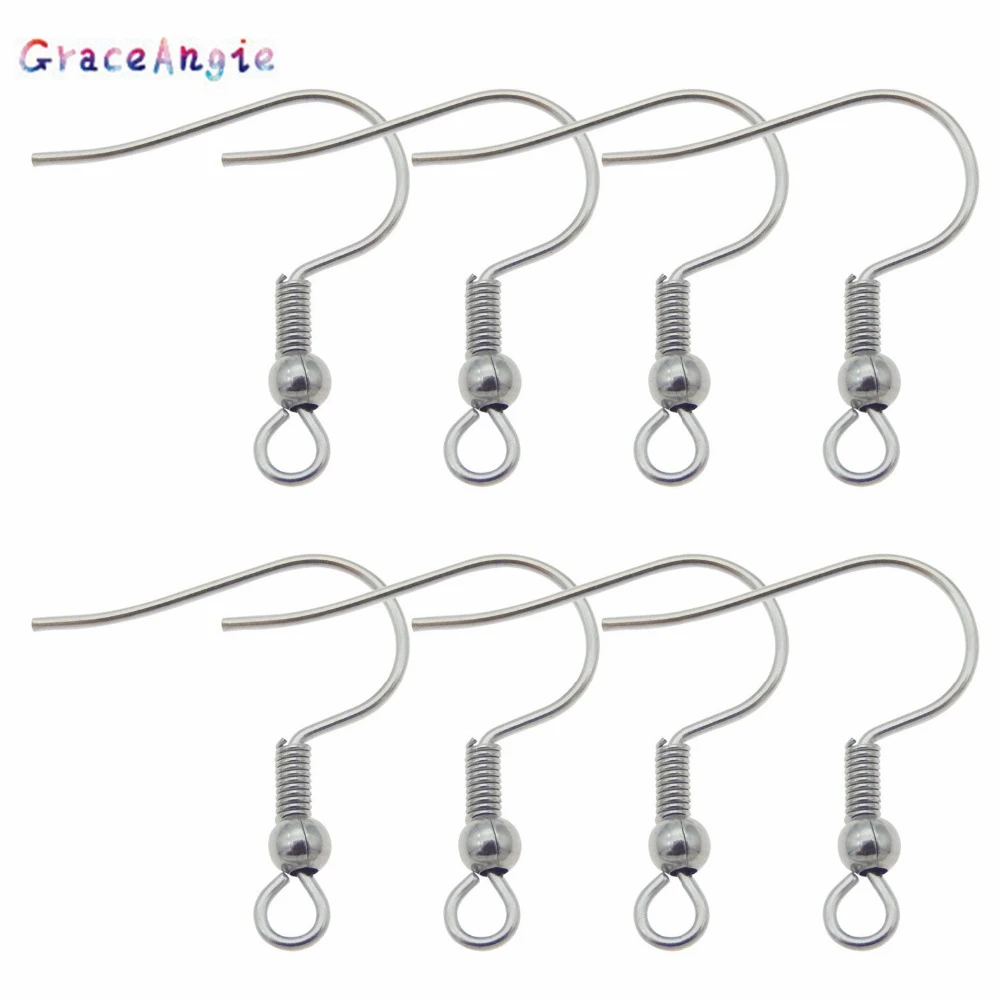 Ganchos de alambre de acero inoxidable para pendientes, 50 pares de accesorios para pendientes, bobina de alambre para la joyería artesanal, 100 unids/paquete|Piezas de cierre y matarial de joyería| - AliExpress