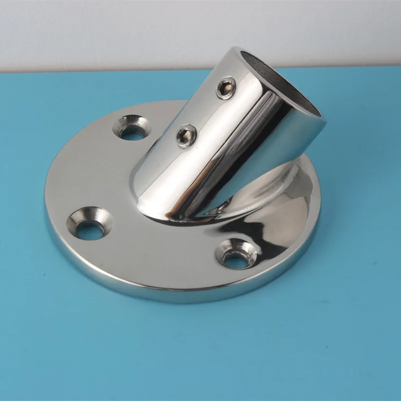 

30 Degree Marine Boat handrail footrails Joint With Round Base Fit For Pipe 7/8 inches