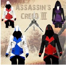 Free shipping Assassins Creed 3 III Conner Kenway Hoodie Coat Jacket Assassin’s Creed Assassin’s Costume Connor Cosplay Overcoat