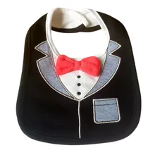 Нагрудник малыша для маленьких мальчиков и девочек, милый смокинг, костюм Нагрудник слюнявчик полотенце для кормления, водонепроницаемая одежда
