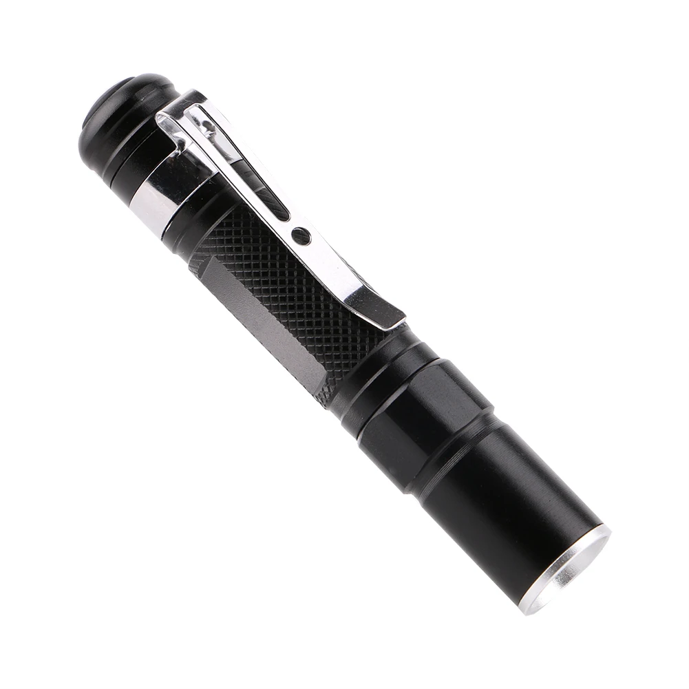 

New Arrival Portable LED Flashlight With Clip Super Bright Torch Light Power By 1 *AAA Battery LED Flash Light For Camping